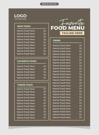 Restaurant Food Menu Design Template.のイラスト素材