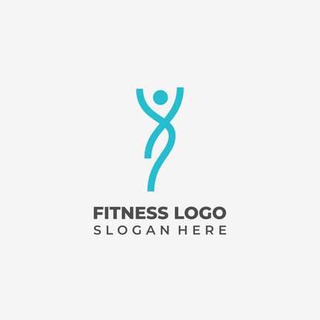 Fitness logo design vector template, Health logo template, Fitness logo designのイラスト素材