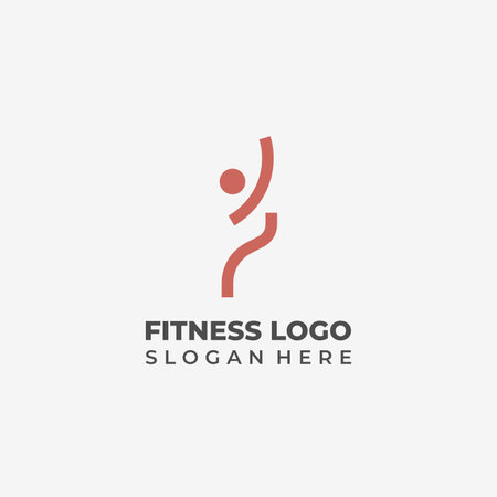 Fitness logo design vector template, Health logo template, Gym logoのイラスト素材