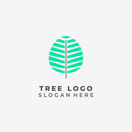 leaf logo design vector icon illustration - vector, editable outline strokeのイラスト素材