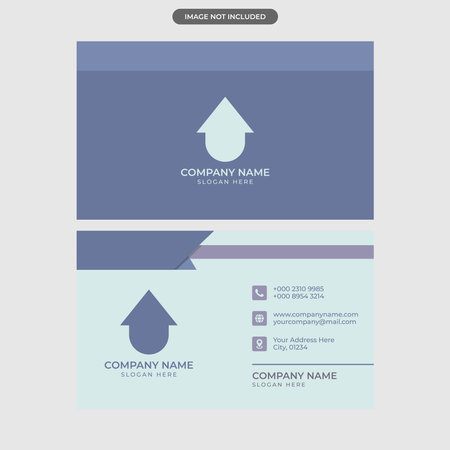 Modern real estate business card template with clean layout, professional design, and editable vector formatのイラスト素材