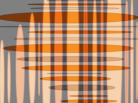 Modern elliptical  yellow, orange   and grey abstract design superimposedの写真素材