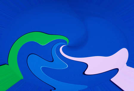 Modern abstract design on blue backgroundの写真素材