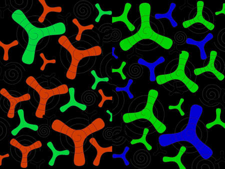 Modern two picture collage  abstract  design on black backgroundの写真素材