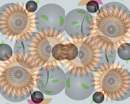 Beautiful modern superimposed  abstract design の写真素材