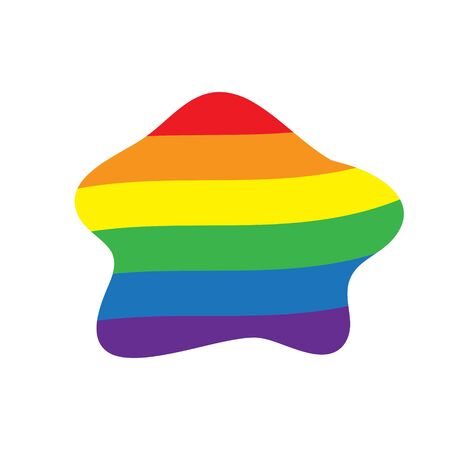 Vector illustration of rainbow spot. Lgbt rainbow flag. Public coming out concept. Freedom of speech message. Textile, print design. Template for textのイラスト素材