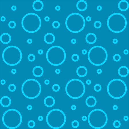 Vector seamless pattern on blue background with water babbles or circles. For kid prints, textileのイラスト素材