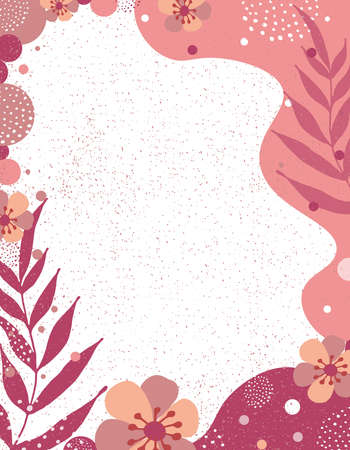 Modern universal artistic templates.International Women's Day and Holiday cards. Good for invitations,menu, table number card design. Spring wedding templates.March 8th.Spring creative background. Vector illustrationのイラスト素材