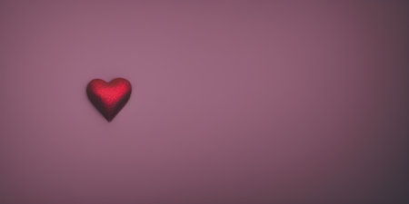 Valentine's day background. Red heart on pink background, generative aiの素材