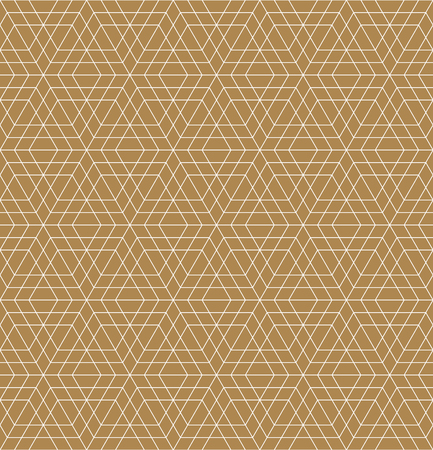 Arabic geometric ornament based on traditional arabic art. Muslim mosaic.Brown color .Fine lines.のイラスト素材