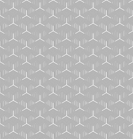 Seamless abstract linear geometric pattern .Black color pattern.のイラスト素材