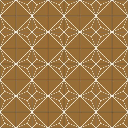 Seamless geometric pattern, great design for any purpose.Pattern background vector.Gold and white.Japanese style Kumiko.Fine lines.のイラスト素材