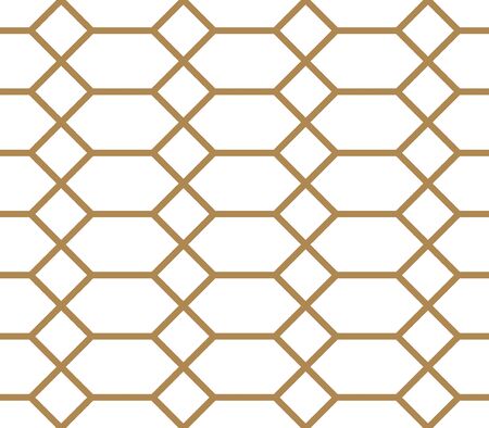 Seamless geometric pattern. Brown lines on a white background.のイラスト素材