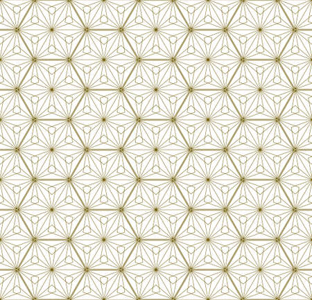 A seamless pattern based on elements of the traditional Japanese craft Kumiko zaiku.のイラスト素材