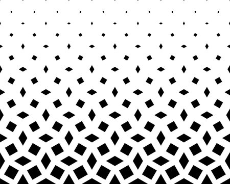 Geometric pattern of black figures on a white background.SHORT fade out.SCALE method.のイラスト素材