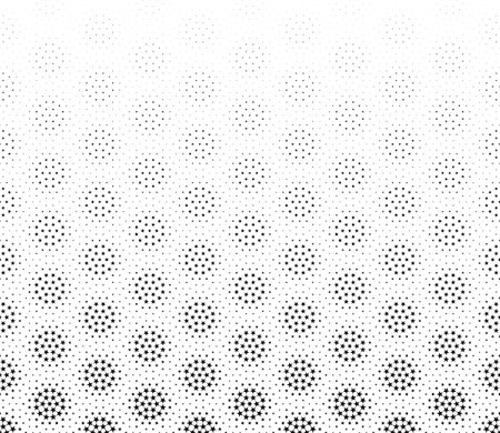 Geometric pattern of black figures on a white background.Arabic ornament.Option with an AVERAGE fade out.SCALE methodのイラスト素材