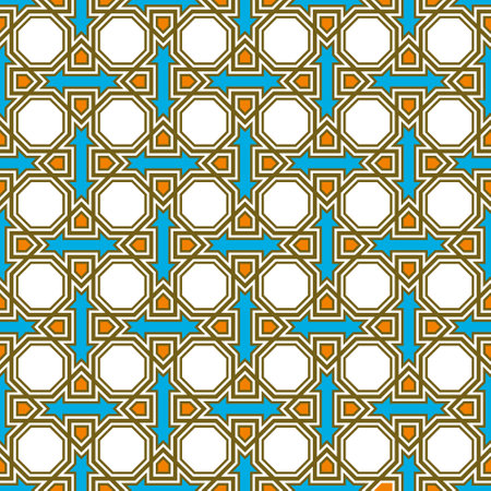 Seamless geometric ornament based on traditional islamic art. Great design for fabric,textile,cover,wrapping paper,background.のイラスト素材