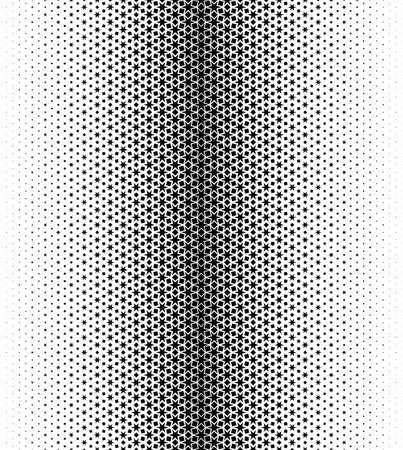 Geometric pattern of black figures on a white background.Seamless in one direction.Option with a AVERAGE fade out.のイラスト素材