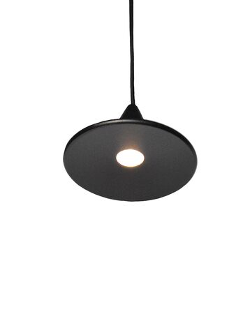 decorative black lamp for the ceiling. lamp isolated on white backgroundの写真素材