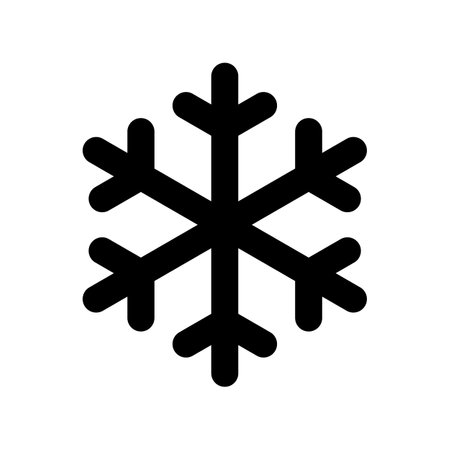 Snowflake outline icon isolated on white background. Decorative element for Christmas and New Year design. vector graphicsのイラスト素材