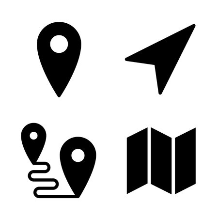 A set of location icons. vector graphicsのイラスト素材