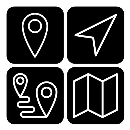 A set of location icons. vector graphicsのイラスト素材