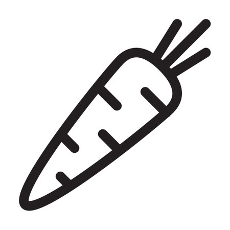 Carrot line icon. Vegetable food outline sign. Diet nutrition symbol in linear style. Editable stroke. vector graphicsのイラスト素材