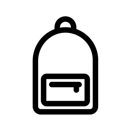 Backpack line icon. Vector graphics