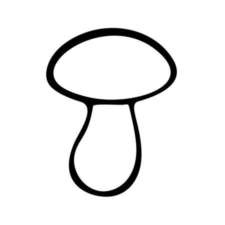 Doodle mushroom. Hand drawn vector illustrationのイラスト素材