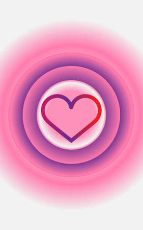 neon heart love St.Valentine holidayのイラスト素材