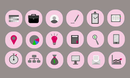 Business management success icons Vector illustration.のイラスト素材