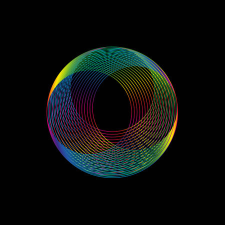Sound wave, equalizer rainbow color gradient. Modern future technology. Vector geometric abstract...