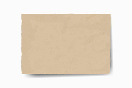 Kraft recycled texture paper background, grunge old parchment banner template. Vector illustrationのイラスト素材