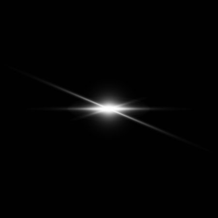 Glare star on black. Light flashes. Vector transparent elements with glow effectのイラスト素材