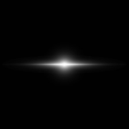 Glare star on black. Light flashes. Vector transparent elements with glow effectのイラスト素材