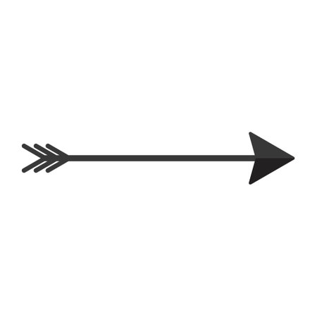 Black arrow pointer cursor, Arrow silhouette icon, Vector element isolated on whiteのイラスト素材