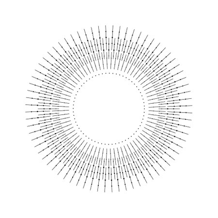 Fireworks.Vintage sunburst. Bursting sun rays. Logotype or lettering design element. Radial sunset beams. Vector illustrationのイラスト素材