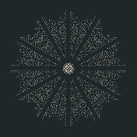 vector mandala for a sketch of a tattoo, a picture on the wall or a screensaver for your phone and laptop. Suitable for logo or wallpaperの写真素材