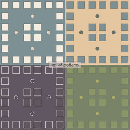 vector set of seamless patternsのイラスト素材