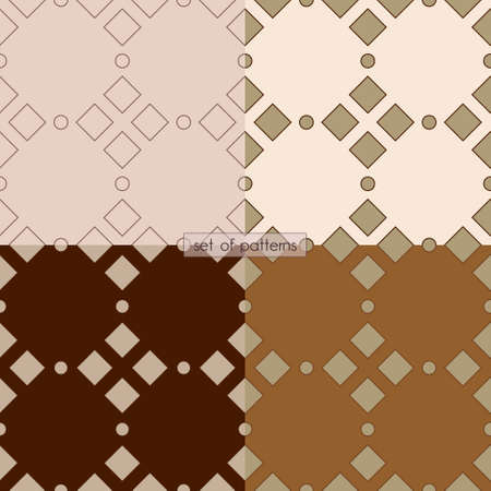 vector set of seamless patternsのイラスト素材