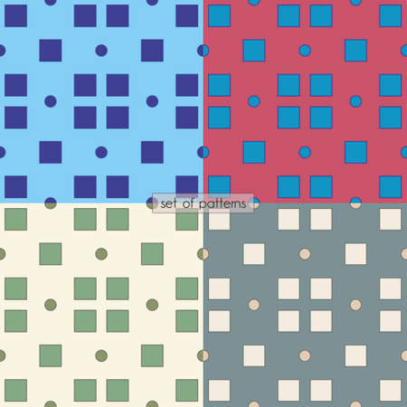 vector set of seamless patternsのイラスト素材