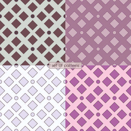 vector set of seamless patternsのイラスト素材