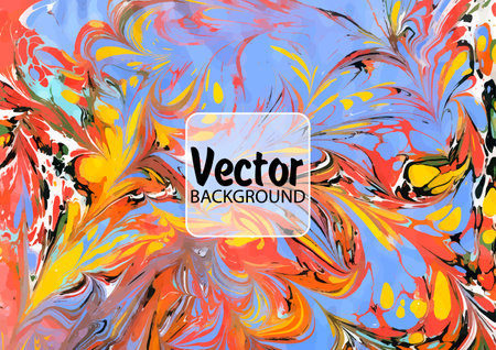 Beautiful abstract painting is a painting technique Ebru. Turkish Ebru style on the water with acrylic paints wring wave. Stylish combination of luxury.Contemporary art marble liquのイラスト素材