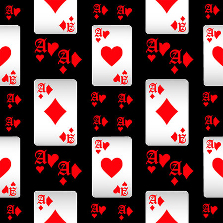 Seamless pattern with playing cards. vector illustration for your design