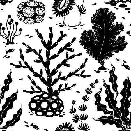 vector seamless pattern hand drawn seabed-4のイラスト素材