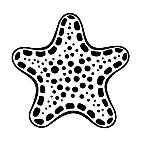 Starfish isolated on white background. Vector illustration.のイラスト素材