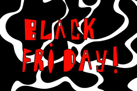 Black friday sale banner hand drawnのイラスト素材