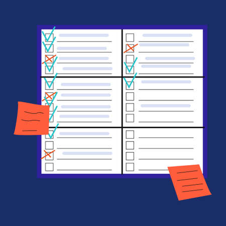 Weekly planner, daily planner. Calendar page, Schedulesのイラスト素材