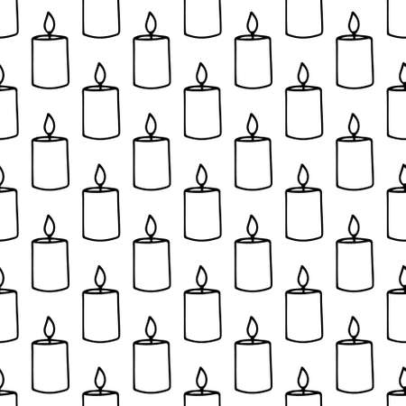 Vector seamless pattern with candles. Vector graphicsのイラスト素材