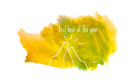 Watercolor colorful beer background. Vectorのイラスト素材